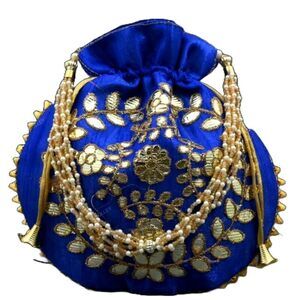 9849 Potli Bag Gotta Patti Elegance Gold Intricate Work Bridal Potli Ethnic